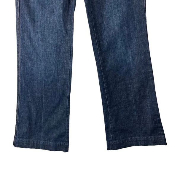 Old Navy NWT Flared Jeans Mid Rise Medium Wash Stretch Cotton Blend Denim Bottom - Picture 5 of 7